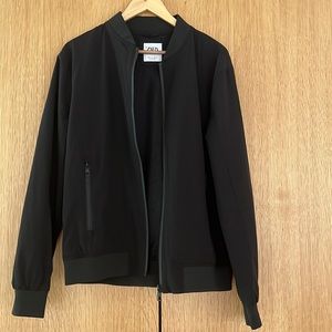 Zara Mens Black Bomber Jacket